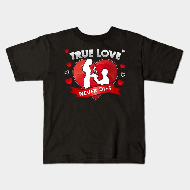 True Love Never Dies Kids T-Shirt by JonWKhoo